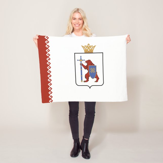 Mari El Flagga Fleecefilt (På plats)