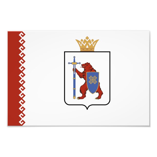 Mari El Flagga Fototryck (Framsidan)