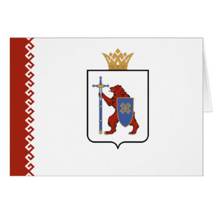 Mari El Flagga Hälsningskort