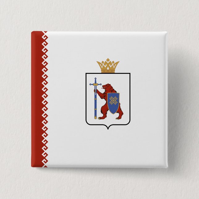 Mari El Flagga Knapp (Framsida)