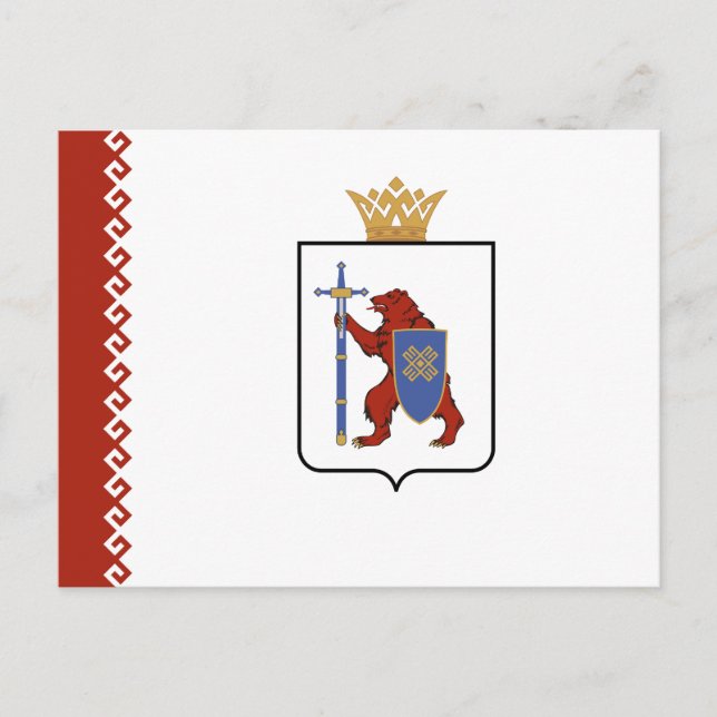 Mari El Flagga Vykort (Framsida)