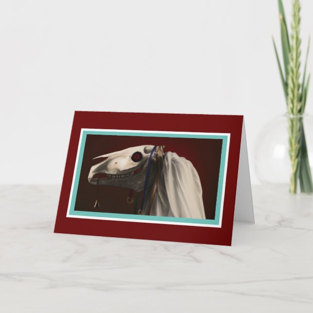 Mari Lwyd-Helgdag Helgkort (Framsida)