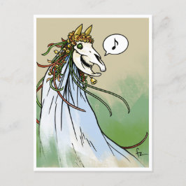Mari Lwyd - Taloky Yule-kritiker Vykort