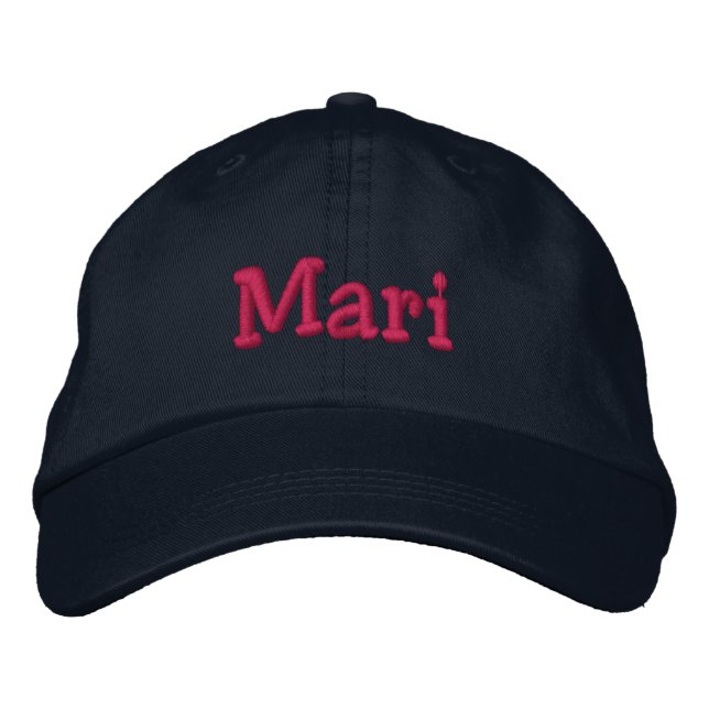 Mari Namn Embroired Baseball Cap Broderad Keps (Framsida)