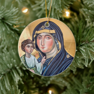 Maria Advocata Nostra Julgransprydnad Keramik
