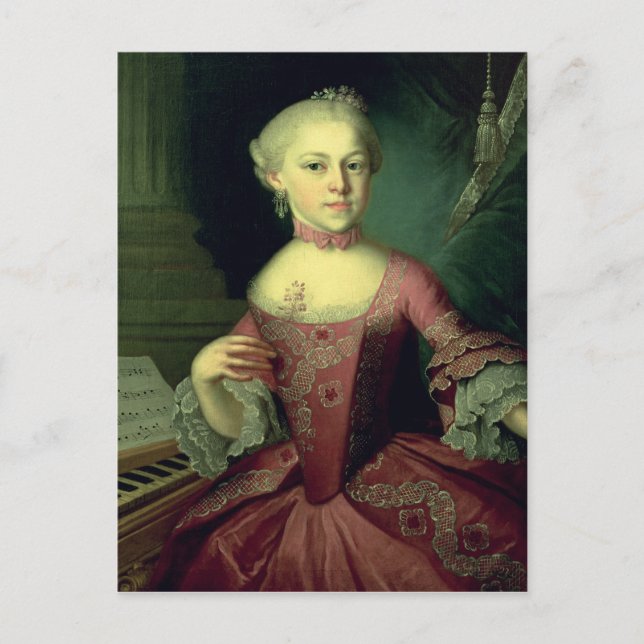 Maria-Anna Mozart, kallad Nannerl Vykort (Framsida)