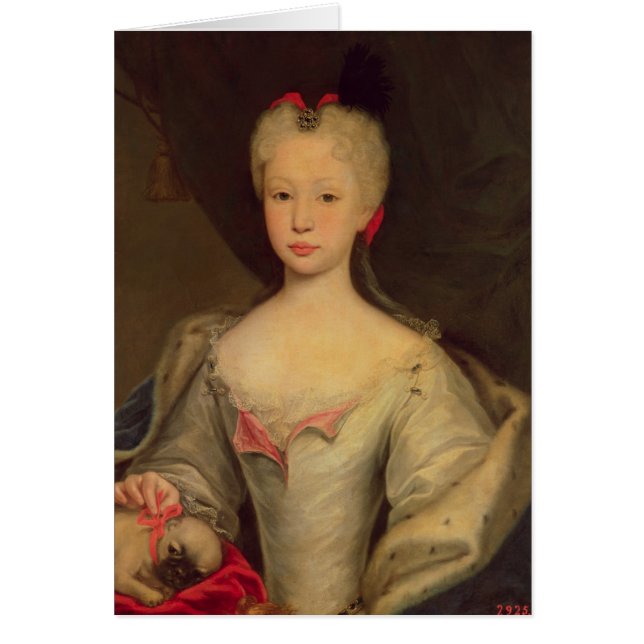 Maria Barbara de Braganza Göra till drottning av Hälsningskort (Framsidan)