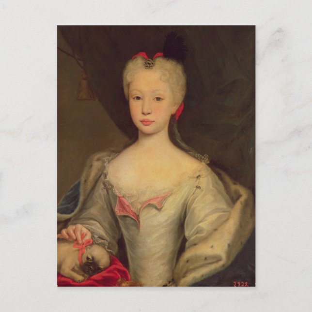 Maria Barbara de Braganza Queen of Spain Vykort (Framsida)
