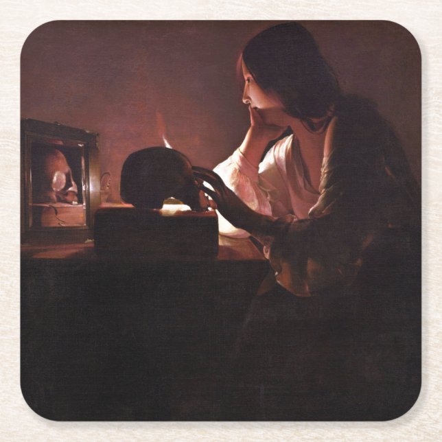 Maria beklagar, La Tour Underlägg Papper Kvadrat (Framsidan)