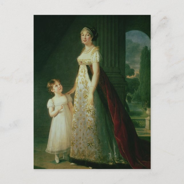 Maria Carolina Bonaparte, drottning av Neapel Vykort (Framsida)