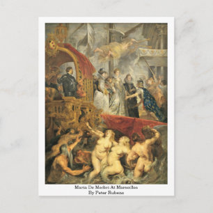 Maria De Medici i i Marseilles av Peter Rubens Vykort