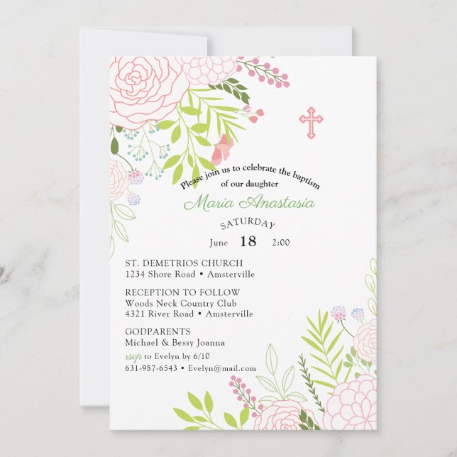 Maria Dop Invitation Inbjudningar (Framsida)