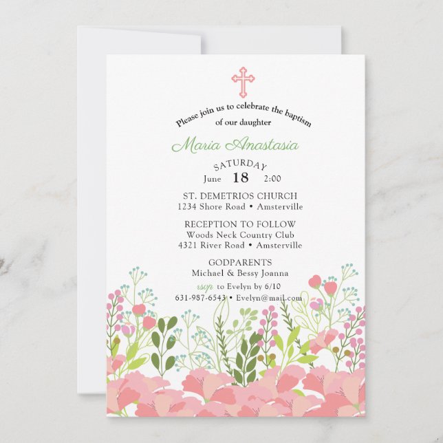 Maria Dop Invitation Inbjudningar (Framsida)