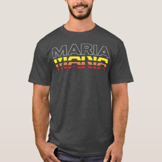Maria Förnamn Roligt Vintage Solnedgång Maria pres T Shirt