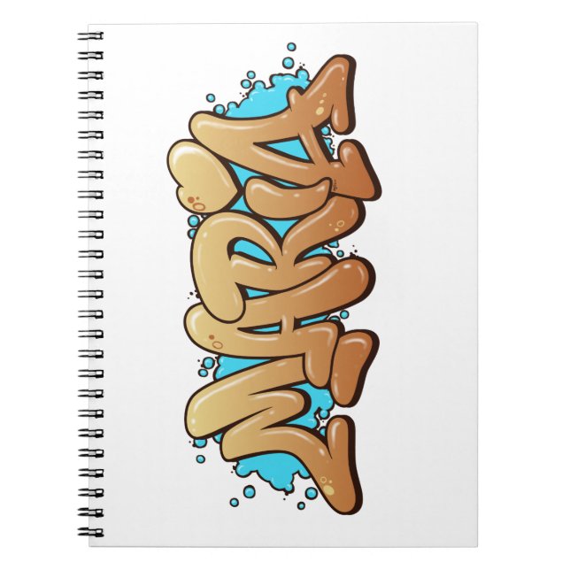 Maria Graffiti Art Name - Anteckningsbok Med Spiral (Framsidan)