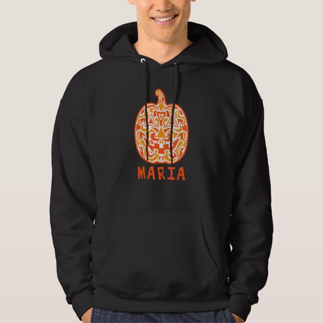 Maria Halloween Socker Skalle Design Hoodie (Framsida)