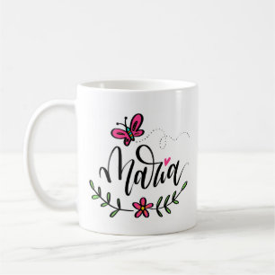 Maria, handskriven kaffemugg