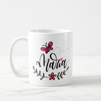 Maria, handskriven kaffemugg