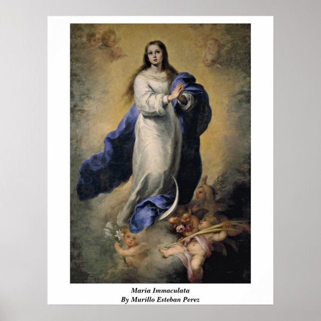 Maria Immaculata by Murillo Esteban Perez Poster (Framsidan)
