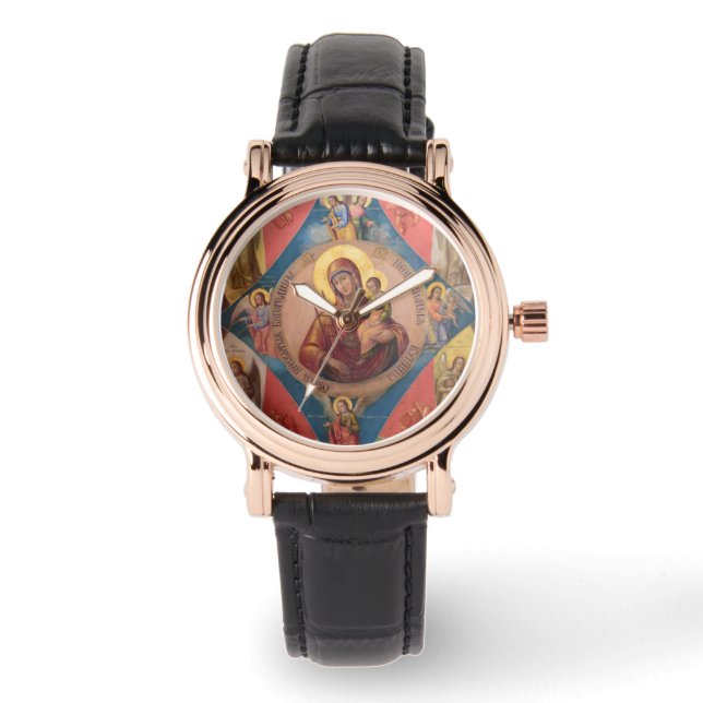 Maria, Jesus och änglar Armbandsur (Framsida)