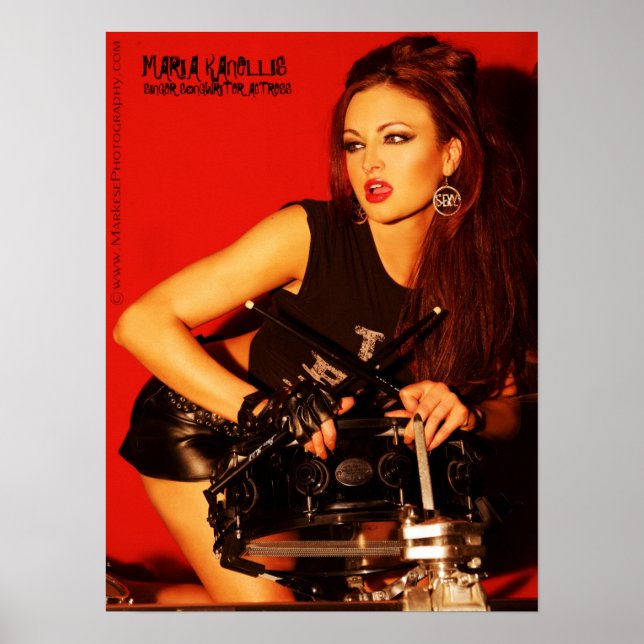 MARIA KANELLIS DRUMMER POSTER (Framsidan)