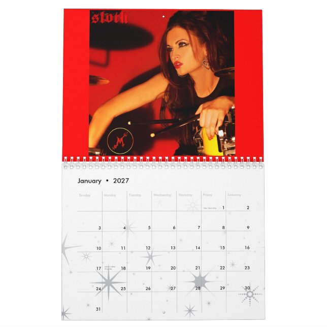 Maria Kanellis, sångare/låtskrivare/aktriskalender Kalender (Jan 2027)