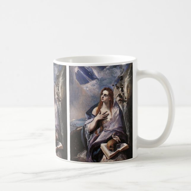 Maria Magdalena i penitens av El Greco Kaffemugg (Höger)