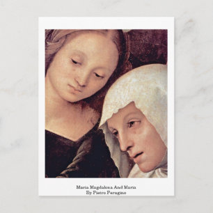 Maria Magdalena och Maria av Pietro Perugino Vykort