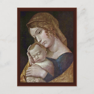 Maria med det sovande barnet av Andrea Mantegna Vykort