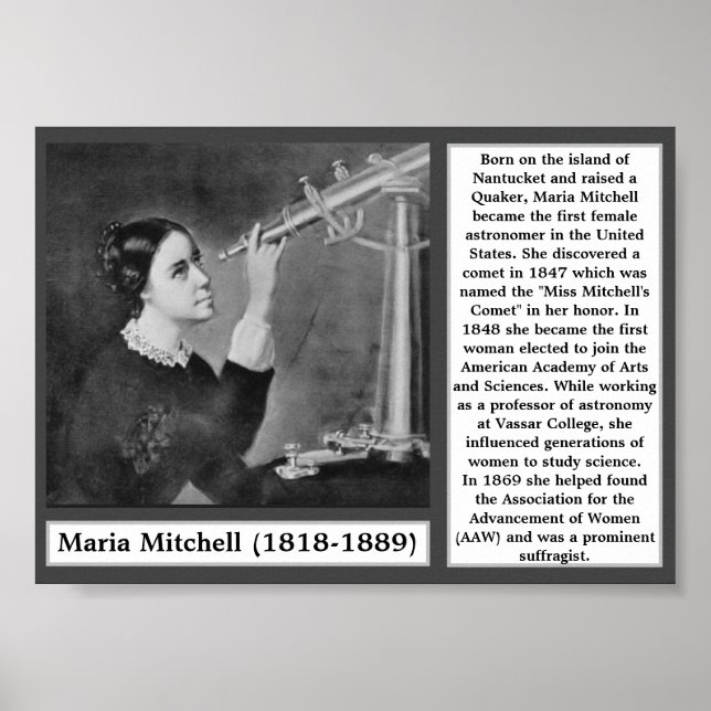 Maria Mitchell Astronomer Suffragist Scientist Poster (Framsidan)