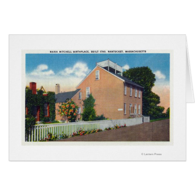 Maria Mitchells födelseort Hälsningskort (Framsidan Horizontal)