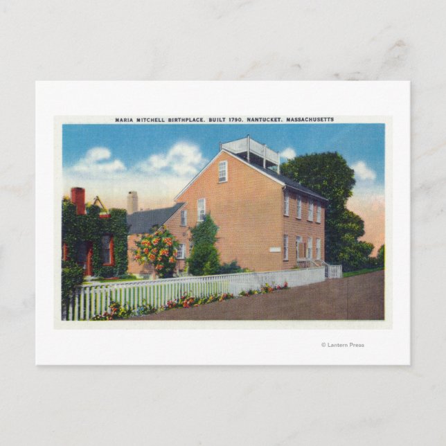 Maria Mitchells födelseort Vykort (Framsida)