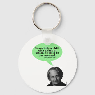 Maria Montessori citationstecken Nyckelring