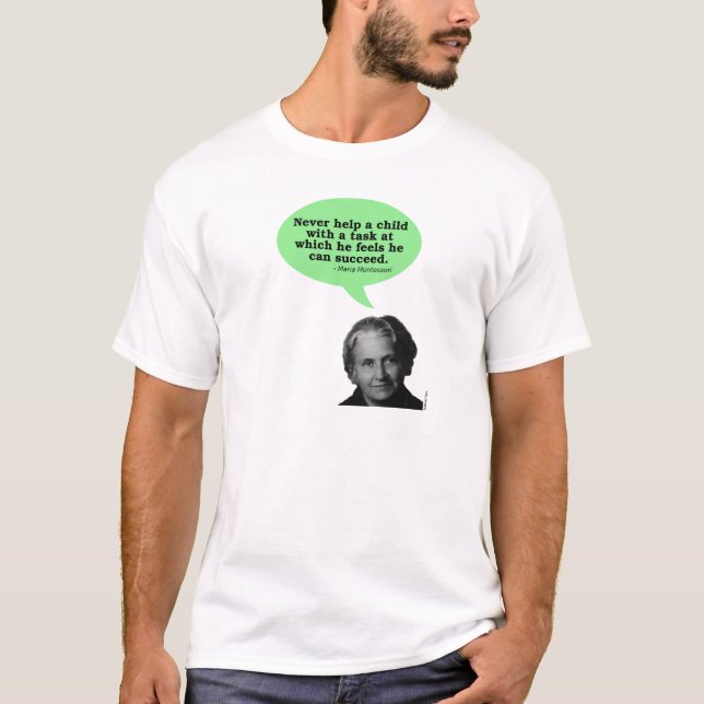Maria Montessori citationstecken Tee (Framsida)