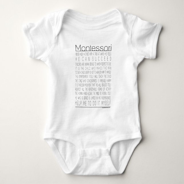 Maria Montessori citationstecken Tee Shirt (Framsida)