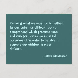 Maria Montessori-citattnr 2 Vykort