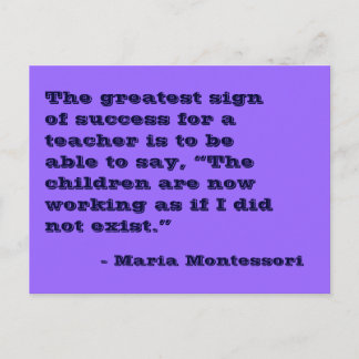 Maria Montessori-citattnr 5-vykort Vykort