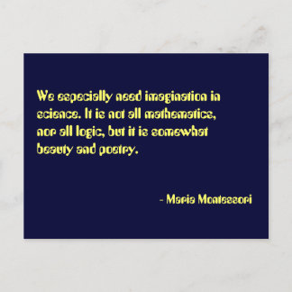 Maria Montessori-citattnr 7-vykort Vykort