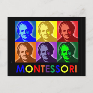 Maria Montessori Pop-Art Postcard Vykort