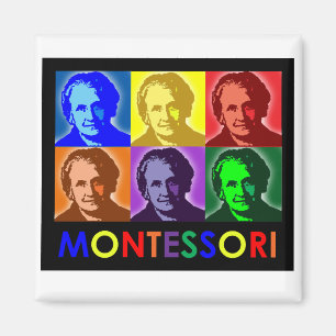 Maria Montessori Pop-Konst magnet
