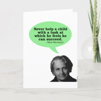 Maria Montessori Quote Kort