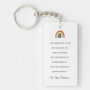 Maria Montessori Quote Nyckelring