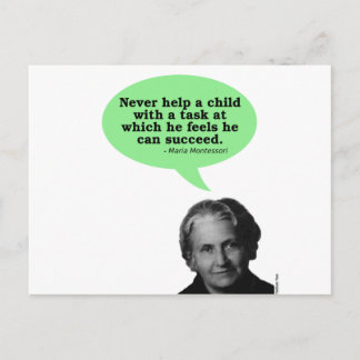 Maria Montessori Quote Vykort