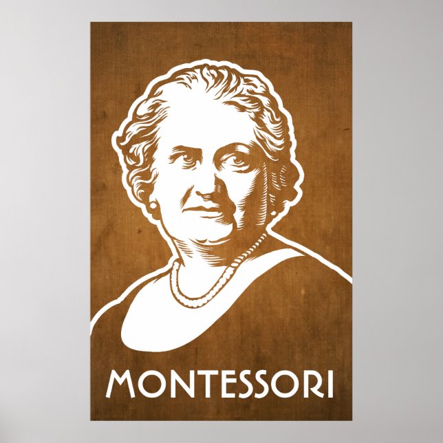 Maria Montessori Skriv ut Poster (Framsidan)