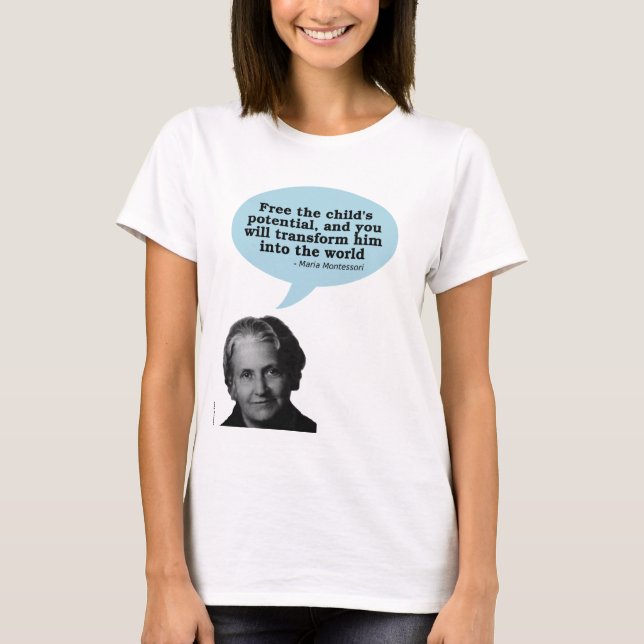 maria montessoricitationstecken tee (Framsida)