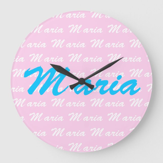 Maria Namn Design Mönster Stor Klocka (Framsida)