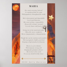 ’Maria’ Namn Dikt Poster