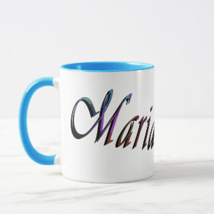 Maria, Namn, Logotyp, Blue Combo Coffee Mugg