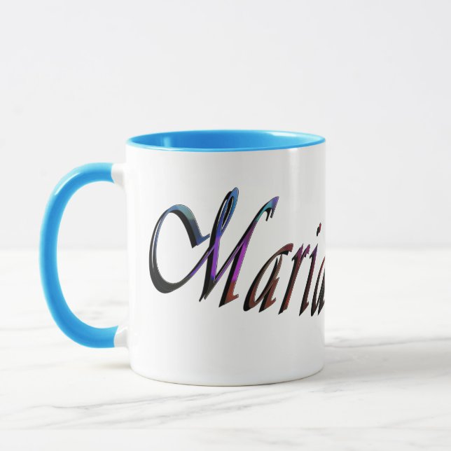 Maria, Namn, Logotyp, Blue Combo Coffee Mugg (Vänster)