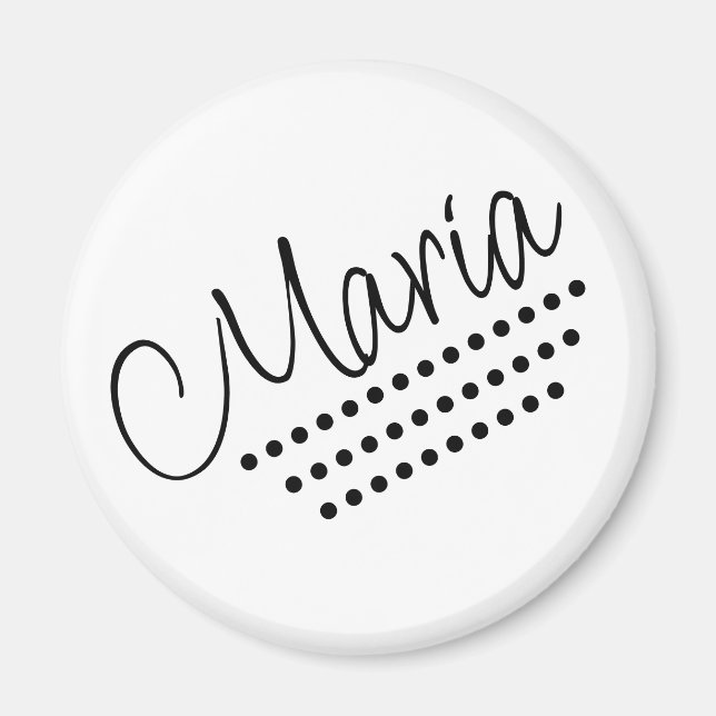 Maria Namn Text Magnet (Framsidan)